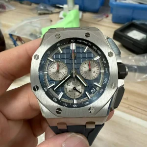Audemars Piguet Royal Oak Offshore 43mm 26420 Ti Blue Dial Blue Rubber Strap Super Clone 4401