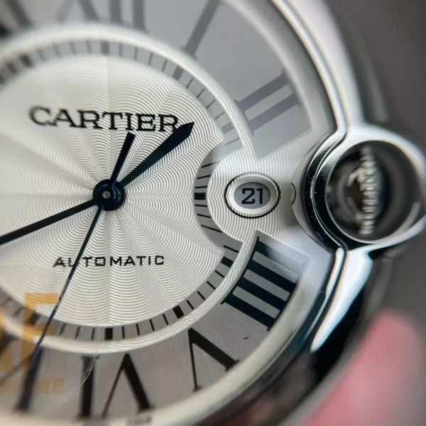 202606130951 (3) Cartier Ballon Bleu 42mm White Texture Dial SS Bracelet 2824