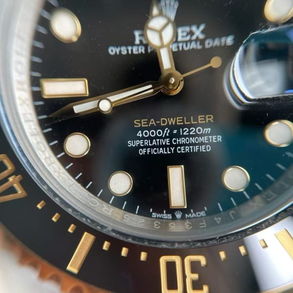 Replica Rolex 126603 3 Superclone Rolex Sea-Dweller 126603 with 3235 Movement Two Tone Black Dial